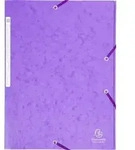 Exacompta 25x Sammelmappe +Gummizug 3 Klappen Karton 425g A4 MAXI Violett 17115H