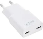 InLine USB Netzteil Ladeger&auml;t Dual USB-C PD PPS 30W wei&szlig; (31509C)