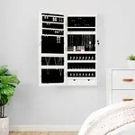 vidaXL Spiegel-Schmuckschrank mit LED-Beleuchtung Wandmontage Wei&szlig;