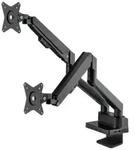 MANHATTAN Tischhalterung mit Gasdruckfeder f&uuml;r zwei Monitore & Dockingstation