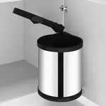vidaXL K&uuml;chen-Einbau-M&uuml;lleimer Edelstahl 12 L
