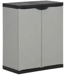 vidaXL M&uuml;lltonnenbox Grau und Schwarz 68x40x85 cm PP