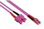 Patchkabel LWL Duplex OM4 (Multimode, 50/125) LC/SC, LSZH, austauschbare Polarit&auml;t,