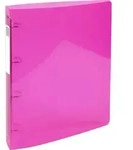 Exacompta 10x mittelfestes Ringbuch 4 Ringe, PP 700&mu;, PP- A4 Maxi, Rosa, 51774E