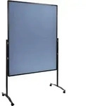 Moderationswand Premium Plus 120x150cm klappbar Filz blaugrau