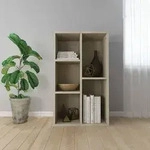 vidaXL B&uuml;cherregal/Sideboard Sonoma Eiche 50x25x80 cm Holzwerkstoff