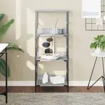vidaXL B&uuml;cherregal Grau Sonoma 50x33x117,5 cm Holzwerkstoff