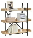 vidaXL B&uuml;cherregal 3 B&ouml;den Sonoma-Eiche 100x33x108,5 cm Holzwerkstoff