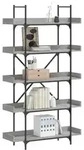 vidaXL B&uuml;cherregal 5 B&ouml;den Grau Sonoma 100x33x180,5 cm Holzwerkstoff