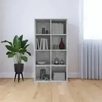 vidaXL B&uuml;cherregal/Sideboard Betongrau 66&times;30&times;130 cm Holzwerkstoff