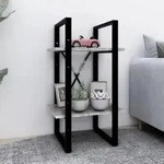 vidaXL B&uuml;cherregal 2 F&auml;cher Grau Sonoma 40x30x70 cm Holzwerkstoff