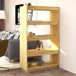 vidaXL B&uuml;cherregal/Raumteiler 80x35x135 cm Massivholz Kiefer