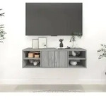 vidaXL Wandregal Grau Sonoma 102x30x29 cm Holzwerkstoff