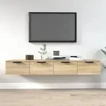 vidaXL Wandschr&auml;nke 2 Stk. Sonoma-Eiche 68x30x20 cm Holzwerkstoff