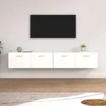 vidaXL Wandschr&auml;nke 2 Stk. Wei&szlig; 100x36,5x35 cm Holzwerkstoff