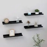 vidaXL Wandregale 4 Stk. Schwarz 40x9x3 cm