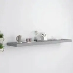vidaXL Schwebendes Wandregal Grau 120x23,5x3,8 cm MDF