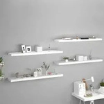 vidaXL Schweberegale 4 Stk. Wei&szlig; 120x23,5x3,8 cm MDF