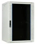 Danicom - 18 HE wei&szlig;er Serverschrank, Wandgeh&auml;use mit Glast&uuml;r (BxTxH) 600 x...
