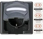 Kopp APWG Blue Electric 1033.1500.7 Schutzkontakt-Steckdose anthrazit