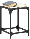 vidaXL Couchtische mit Glasplatte 2 Stk. Transparent 30x30x40 cm Stahl