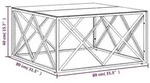 vidaXL Couchtisch 80x80x40 cm Edelstahl und Glas