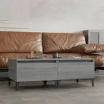 vidaXL Beistelltische 2 Stk. Grau Sonoma 50x46x35 cm Holzwerkstoff