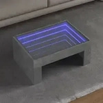 vidaXL Couchtisch mit Infinity-LED Betongrau 70x50x30 cm