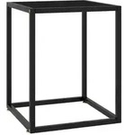 vidaXL Couchtisch Schwarz mit Schwarzem Glas 40x40x50 cm