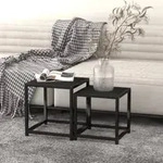 vidaXL Beistelltische 2 Stk. MDF Schwarz