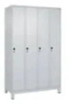 Garderobenschrank Classic PLUS H1950xB1200xT500mm lichtgau,RAL 7035 4 Abt.C+P