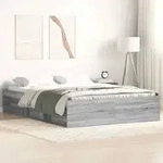 vidaXL Bettgestell Grau Sonoma 120x200 cm