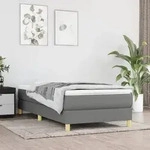 vidaXL Bettgestell ohne Matratze Dunkelgrau 80x200 cm Stoff