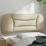 "vidaXL Kopfteil-Kissen "Hvar" Creme 100 cm Stoff"