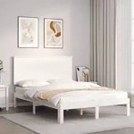 vidaXL Massivholzbett ohne Matratze Wei&szlig; 140x190 cm Kiefernholz