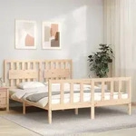 vidaXL Massivholzbett ohne Matratze 160x200 cm Kiefernholz