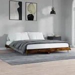 vidaXL Bettgestell ohne Matratze R&auml;uchereiche 120x200 cm Holzwerkstoff