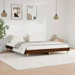 vidaXL Bettgestell ohne Matratze Braun Eichen-Optik 200x200 cm