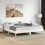 vidaXL Massivholzbett ohne Matratze Wei&szlig; 180x200 cm Kiefernholz