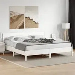 vidaXL Massivholzbett ohne Matratze Wei&szlig; 180x200 cm Kiefernholz