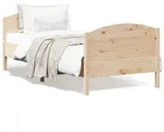 vidaXL Massivholzbett ohne Matratze 75x190 cm Kiefernholz