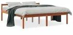 vidaXL Seniorenbett Wachsbraun 160x200 cm Massivholz Kiefer