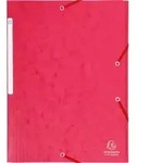 Exacompta 25x Sammelmappe + Gummizug 3 Klappen Karton 425g A4 MAXI Rot 17109H