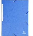 Exacompta 25x Sammelmappe + Gummizug 3 Klappen Karton 425g A4 MAXI Blau 17105H