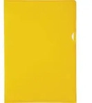 Exacompta Pack 100 Aktensichth&uuml;llen glattem festem PVC 130&mu; A4 Gelb 661235E