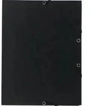 Exacompta 25x Sammelmappe + Gummizug 3 Klappen Karton 355g/m2 A4 Schwarz 55401E