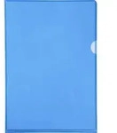 Exacompta Pack 100 Aktensichth&uuml;llen glattem festem PVC 130&mu; A4 Blau 661225E