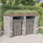 vidaXL Gabionen-M&uuml;lltonnenbox 192x91x120 cm Verzinktes Eisen