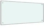 vidaXL K&uuml;chenr&uuml;ckwand Wei&szlig; 90x40 cm Hartglas