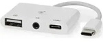 Nedis USB multi-port adapter USB 2.0 - USB-C Inch female - USB-A female - USB-C Inch